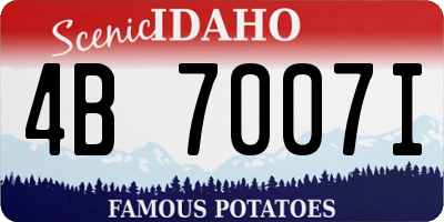 ID license plate 4B7007I