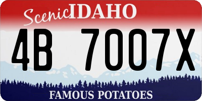 ID license plate 4B7007X