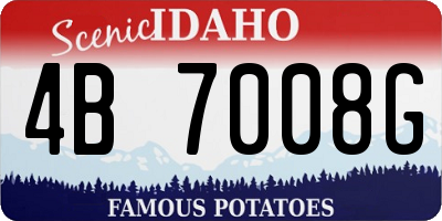ID license plate 4B7008G