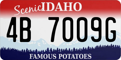 ID license plate 4B7009G