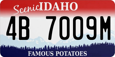ID license plate 4B7009M