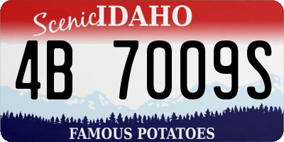 ID license plate 4B7009S