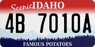 ID license plate 4B7010A