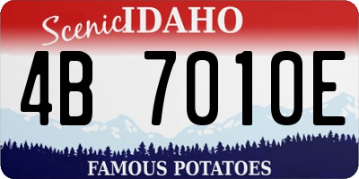 ID license plate 4B7010E