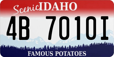 ID license plate 4B7010I