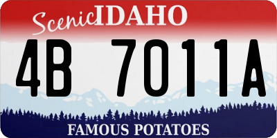 ID license plate 4B7011A