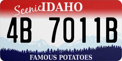 ID license plate 4B7011B