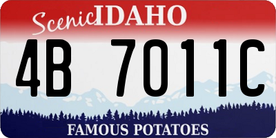 ID license plate 4B7011C