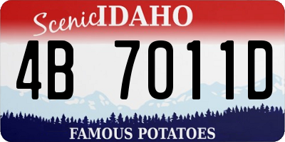 ID license plate 4B7011D