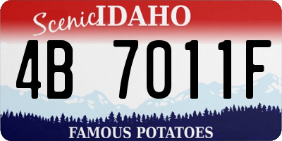 ID license plate 4B7011F
