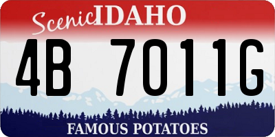ID license plate 4B7011G