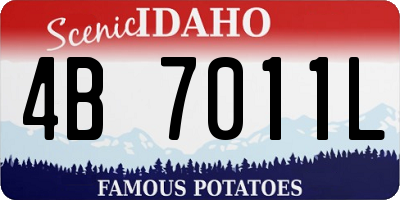 ID license plate 4B7011L