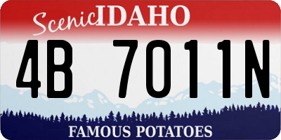 ID license plate 4B7011N