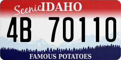 ID license plate 4B7011O