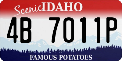 ID license plate 4B7011P
