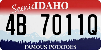 ID license plate 4B7011Q