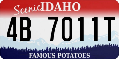 ID license plate 4B7011T