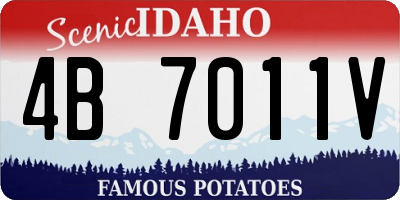 ID license plate 4B7011V