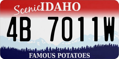 ID license plate 4B7011W