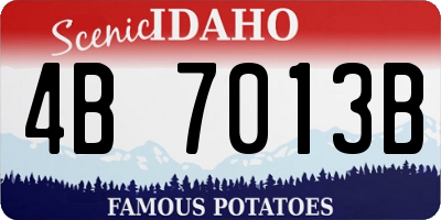 ID license plate 4B7013B
