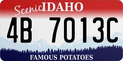 ID license plate 4B7013C