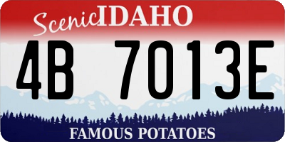 ID license plate 4B7013E