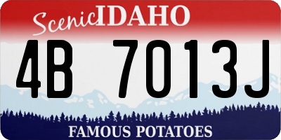 ID license plate 4B7013J