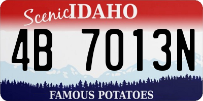 ID license plate 4B7013N