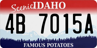 ID license plate 4B7015A