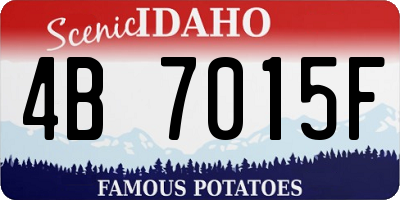 ID license plate 4B7015F