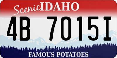 ID license plate 4B7015I