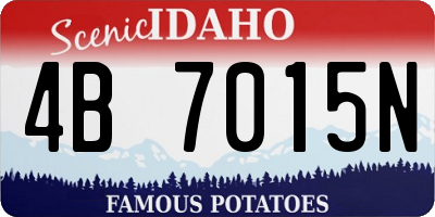 ID license plate 4B7015N