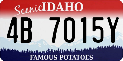 ID license plate 4B7015Y