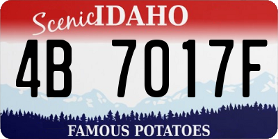 ID license plate 4B7017F