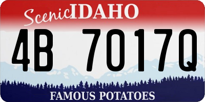 ID license plate 4B7017Q