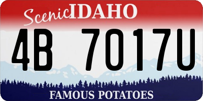 ID license plate 4B7017U