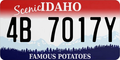 ID license plate 4B7017Y
