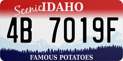 ID license plate 4B7019F