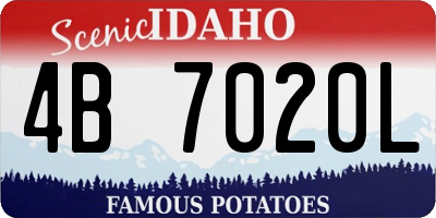 ID license plate 4B7020L