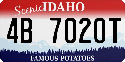 ID license plate 4B7020T