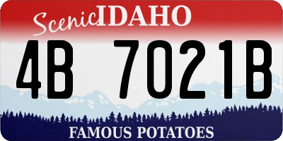 ID license plate 4B7021B