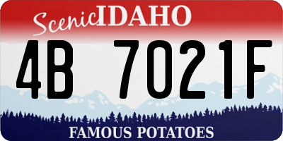 ID license plate 4B7021F