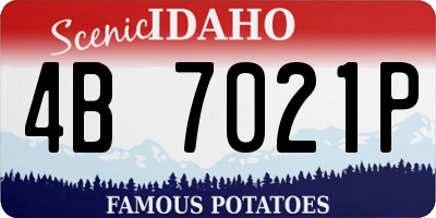ID license plate 4B7021P