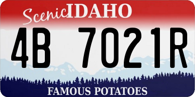 ID license plate 4B7021R