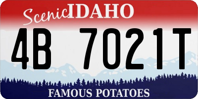 ID license plate 4B7021T