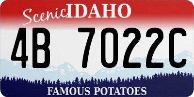 ID license plate 4B7022C