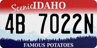 ID license plate 4B7022N