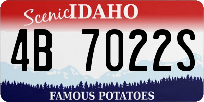 ID license plate 4B7022S