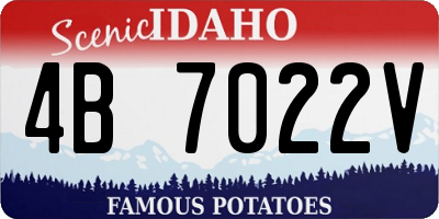 ID license plate 4B7022V