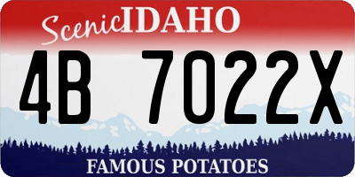 ID license plate 4B7022X